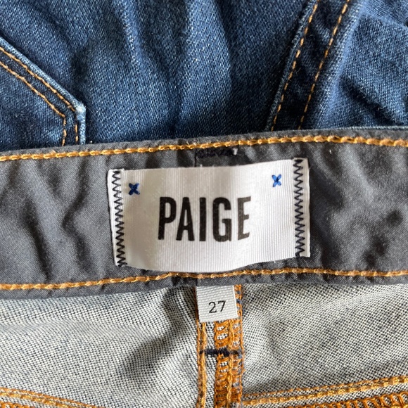 PAIGE Sz 27 Skyline Skinny Jeans Low Rise Stretch Wash‎ Blue Pockets Denim - Picture 5 of 12